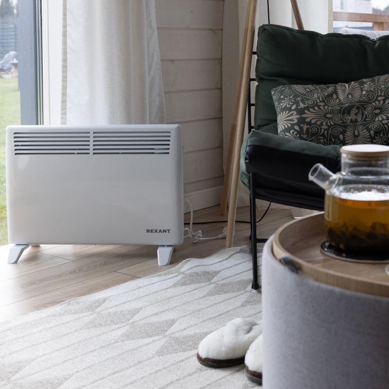 Конвектор электрический с механическим термостатом 1.5кВт Х-нагревательный элемент ножки Rexant 60-0116