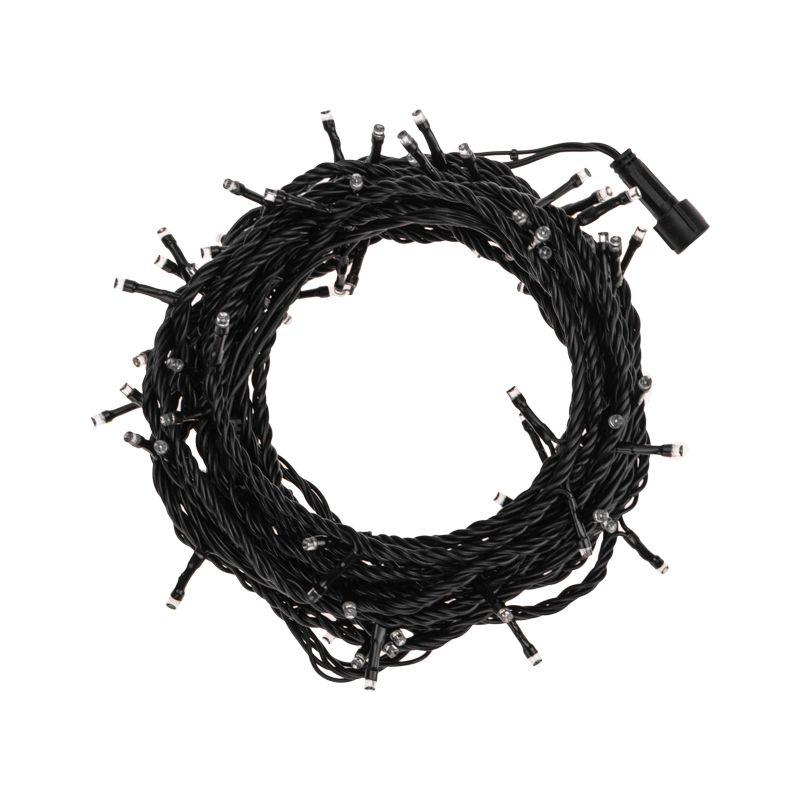 Гирлянда светодиодная Твинкл Лайт 10м 100LED мультиколор 10Вт 220-240В IP65 с контроллером 8 режимов провод ПВХ черн. Neon-Night 303-139