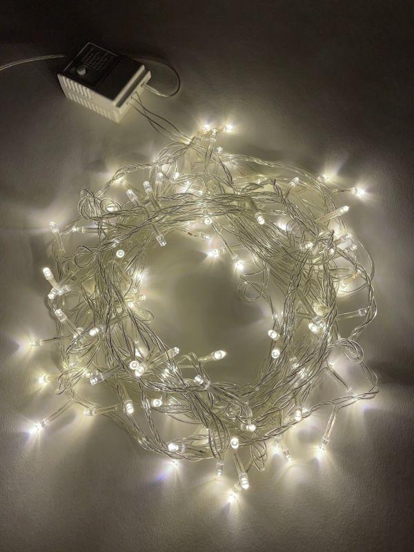 Гирлянда светодиодная Нить 10м 100LED 8 режимов 220В IP20 тепл. свет ЭРА Б0041894