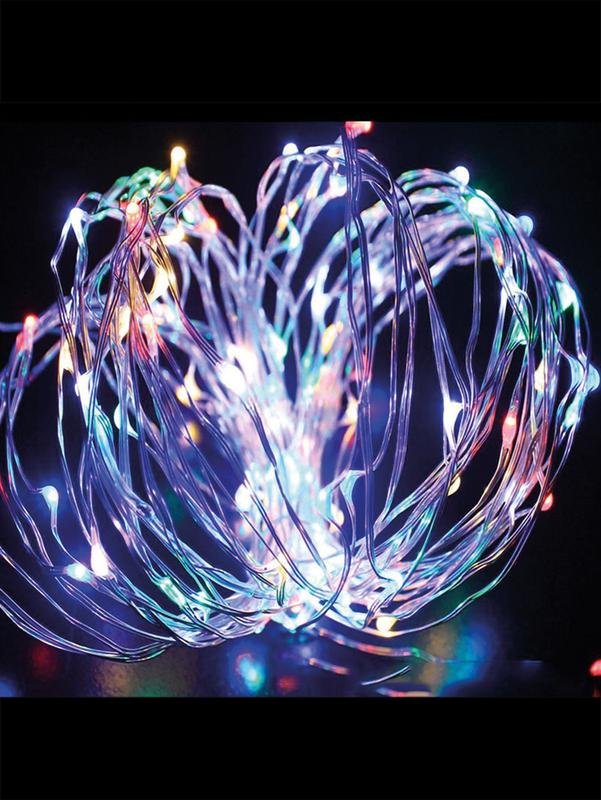 Гирлянда светодиодная Разноцветные нити 10м 100LED в виде капель 220В Космос KOCNL-EL150