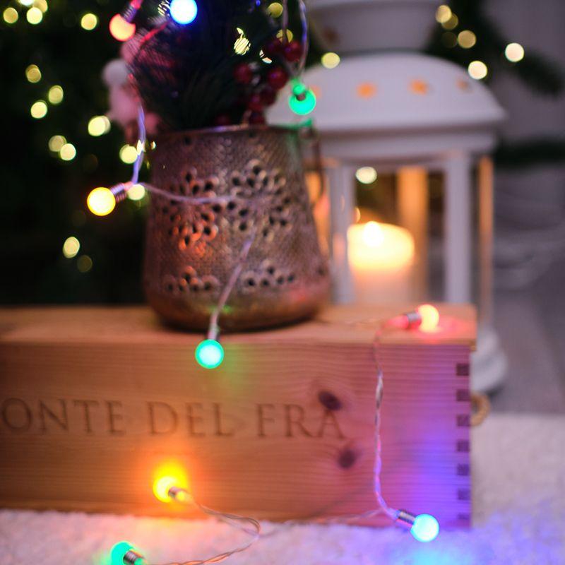 Гирлянда светодиодная Мини-лампочки 1.5м 10LED мультиколор 0.1Вт IP20 провод ПВХ прозр. элементы питания 2хAA (не в компл.) Neon-Night 303-074