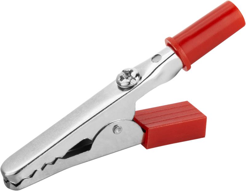 Зажим крокодил 5А 80 854 OAC-5A-55-R25 красн. ОНЛАЙТ 80854