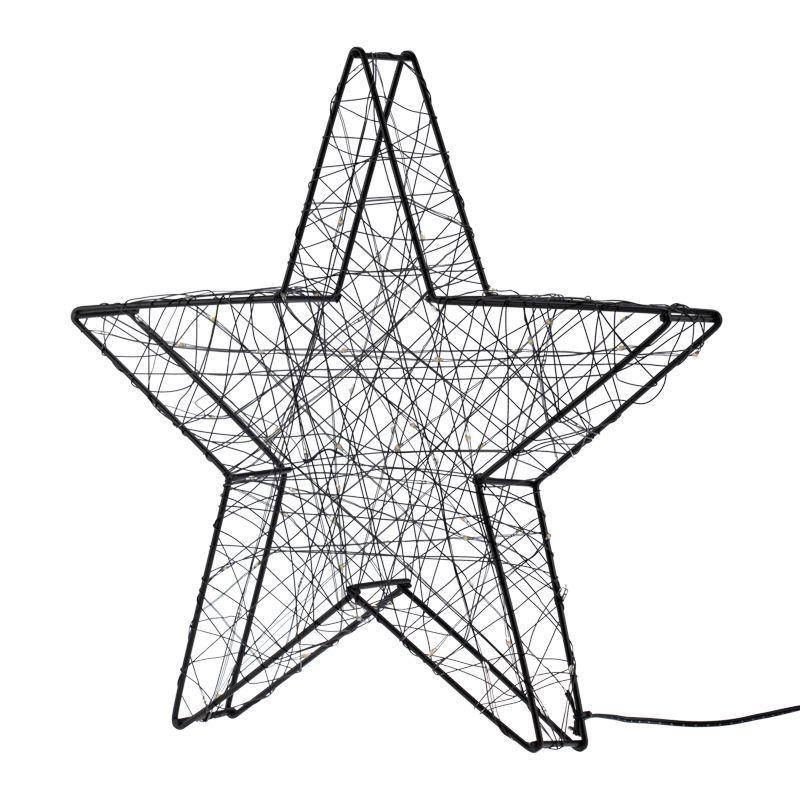Фигура Металлическая 3D Звезда 35см питание 3хAA (не в компл.) тепл. бел. Neon-Night 513-706