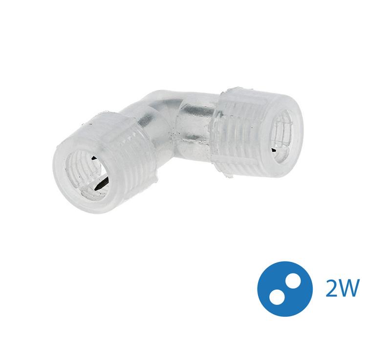 Коннектор L-образный для Дюралайта 2W 13мм (уп.10шт) Космос KOC-DL-2W13-CL