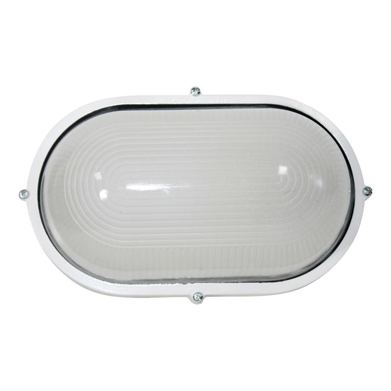 Светильник Банник 1201 НПП 03-100-017 1х100Вт E27 IP65 овал большой корпус бел. Элетех 1005500932