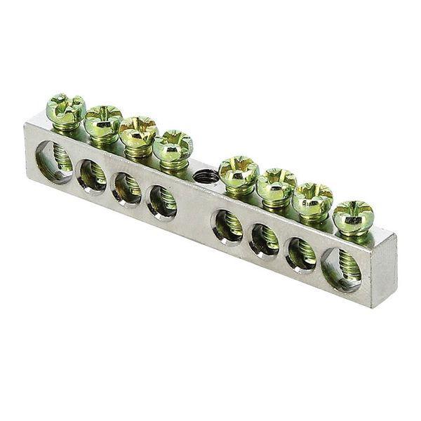 Шина PEN ноль-земля 6х9 8 отверст. цинк крепеж по центру PROxima EKF sn1-63-08