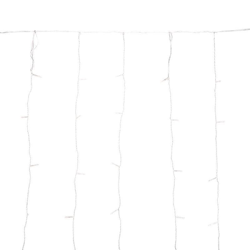 Гирлянда светодиодная Светодиодный Дождь 2х3м 300LED тепл. бел. 8.5Вт 230В IP44 эффект мерцания прозр. провод Neon-Night 235-556