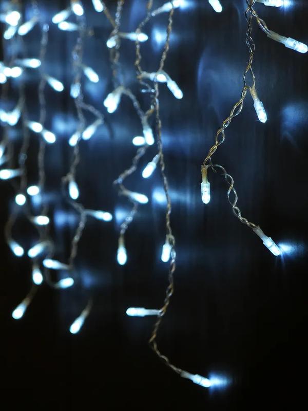 Гирлянда Бахрома OIC100LSE-W-T-I4 100 бел. светодиодов 2x0.56м 20нитей 24/56/32/48см соединяемая до 20шт уличная SHLights OIC100LSE-W-T-I4