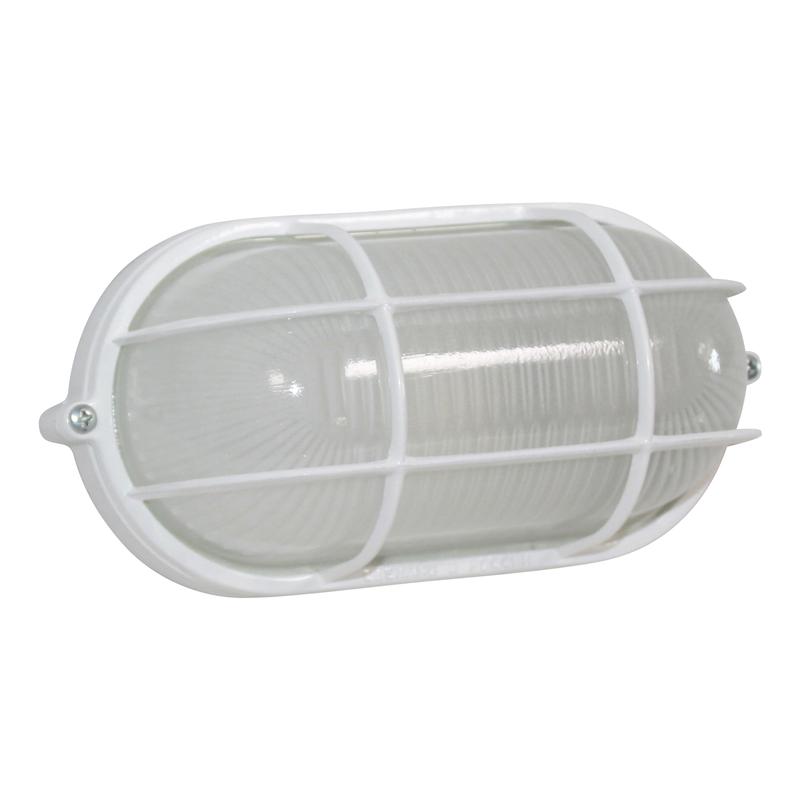 Светильник Банник 1402 НПП 03-60-022 1х60Вт E27 IP65 овал малый корпус с решеткой бел. Элетех 1005500939