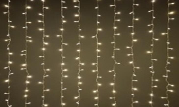 Гирлянда Занавес LDCL720-WW-E 720 тепл. Бел. светодиодов 2.4х2м 24 нитей соединяемый до 8шт для помещений SHLights 4690601045294