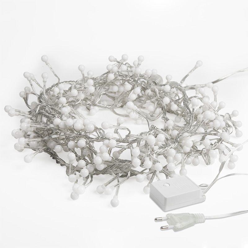 Гирлянда светодиодная Мишура LED 3м 288LED красн. 18Вт 220-240В IP20 провод ПВХ прозр. Neon-Night 303-602