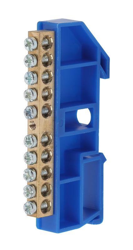 Шина N ноль на DIN-изол. ШНИ-6х9-10-Д NO-222-46 син. ЭРА Б0033427