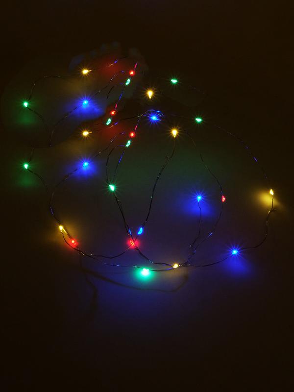 Гирлянда Нить LDM30-M-BO 30 разноцветных минисветодиодов 2.17м 1 режим мигания для помещений (3хAA не в компл.) SHLights 4690601042187A