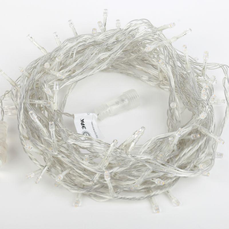 Гирлянда светодиодная Нить 10м 96LED 24В IP44 тепл. свет ( без трансформатора Б0041911) ЭРА Б0041905