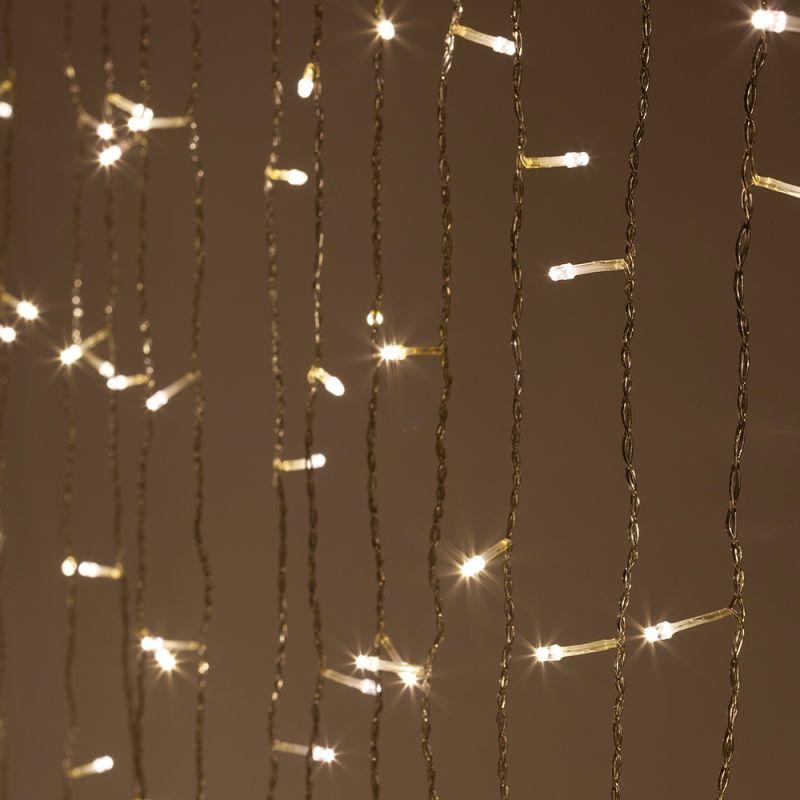 Гирлянда светодиодная Дождь/Занавес 3х3м 400LED тепл. бел. IP20 220В 8 режимов Эра Б0051873