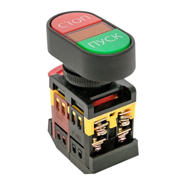 Кнопка АРВВ-22N Пуск-стоп овал. 220В NO+NC EKF pbn-apbb-o