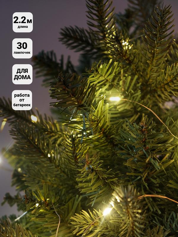 Гирлянда Нить 2.17м LDM030-WW-BO 30 тепл. бел. минисветодиодов для помещений SHLights 4690601042194