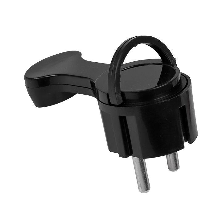 Вилка угловая плоская СТЕЛС 16А 250В с заземл. черн. PROxima EKF AVYF16-30-r