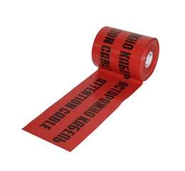Лента сигнальная ЛСЭ-300мм Осторожно кабель красн./черн. (рул.100м) Протэкт 8274