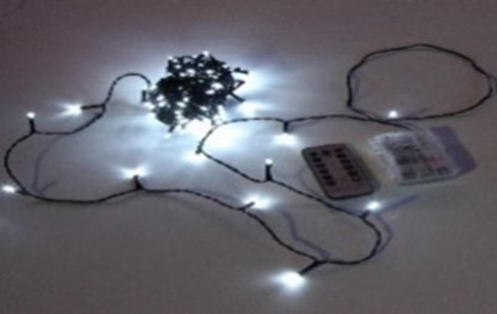 Гирлянда Нить 12м LD120-GW-BO-RC 120 бел. светодиодов с контроллером уличная дистанционный пульт SHLights 4690601042309