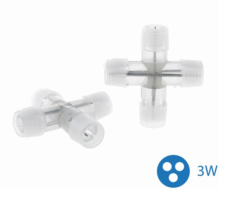 Коннектор X-образный для Дюралайта 3W 13мм (уп.10шт) Космос KOC-DL-3W13-CX