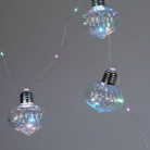 Гирлянда светодиодная Лампочки 1.8м 80 microLED мультиколор 10 колб 7х7см IP20 3хAA (не в компл.) Эра Б0051879