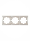 Рамка 3-м Mira горизонт. жемчуж./бел. перламутр. LEZARD 701-3000-148