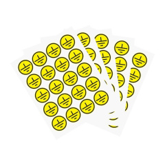 Наклейка знак электробезопасности Заземление d20мм (20шт на листе) Rexant 56-0010