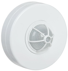Детектор движения ДД 024 1100Вт угол. обз. 120-360град. 6м IP33 бел. IEK LDD11-024-1100-001