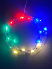 Гирлянда светодиодная Нить 2м 20LED АА IP20 мультиколор ЭРА Б0041983