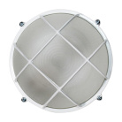 Светильник Банник 1302 НПП 03-60-014 1х60Вт E27 IP65 круг малый корпус с решеткой бел. Элетех 1005500936