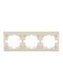 Рамка 3-м Mira горизонт. крем. LEZARD 701-0300-148