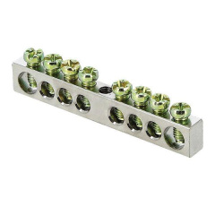 Шина PEN ноль-земля 6х9 8 отверст. цинк крепеж по центру PROxima EKF sn1-63-08