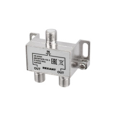 Делитель ТВ краб х2 под F разъем 5-1000 МГц Rexant 05-6001