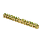 Шина PEN ноль-земля 6х9 14 отвер. латунь крепеж по центру PROxima EKF sn0-63-14