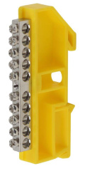 Шина PE земля на DIN-изоляторе ШНИ-6х9-10 NO-222-92-1 никелирован. Д желт. Эра Б0044141