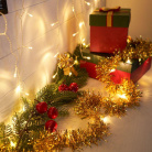 Гирлянда светодиодная Мишура 1.5м 10LED зол. тепл. бел. 0.1Вт IP20 провод ПВХ прозр. элементы питания 2хAA (не в компл.) Neon-Night 304-012