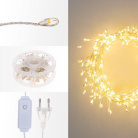 Гирлянда светодиодная Роса Фейерверк 20м 500LED тепл. бел. 7.2Вт IP20 с контроллером на катушке Neon-Night 303-446