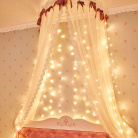 Гирлянда светодиодная Светодиодный Дождь 2х3м 240LED тепл. бел. 12Вт 230В IP20 свечение с динамикой провод прозр. Neon-Night 235-066