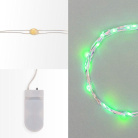 Гирлянда светодиодная Роса 2м 20LED зел. 2Вт 4.5В IP20 провод прозр. Neon-Night 303-008