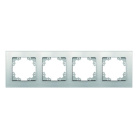Рамка 4-м Афина универс. серебр. Universal A0046-S