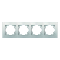 Рамка 4-м Афина универс. серебр. Universal A0046-S