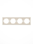 Рамка 4-м Mira горизонт. крем. LEZARD 701-0300-149