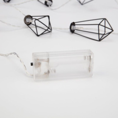 Гирлянда светодиодная Кристаллы черные 1.5м 10LED тепл. бел. 0.1Вт IP20 провод ПВХ прозр. элементы питания 2хAA (не в компл.) Neon-Night 304-017