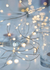 Гирлянда светодиодная Нить 30+5м 300LED тепл. бел. возможность соединения до 3шт 220В КОСМОС KOC_GIR-V102