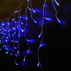 Гирлянда Бахрома OIC100LSE-B-T-I4-F 100LED син./бел. 2х0.56м 20нитей 24/56/32/48см соединяемая до 20шт уличная мерцающая SHLights 4690601034991
