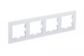 Рамка 4-м AtlasDesign Nature матов. стекло бел. SE ATN330104