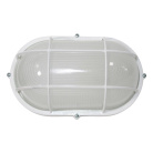 Светильник Банник 1202 НПП 03-100-018 1х100Вт E27 IP65 овал большой корпус с решеткой бел. Элетех 1005500933