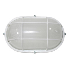 Светильник Банник 1202 НПП 03-100-018 1х100Вт E27 IP65 овал большой корпус с решеткой бел. Элетех 1005500933