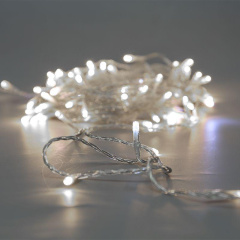 Гирлянда светодиодная Нить 10м 75LED бел. 1.7Вт 230В IP44 эффект мерцания провод прозр. Neon-Night 305-525